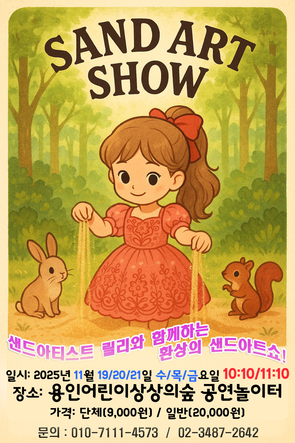 [공연놀이터] 샌드아트쇼 홍보포스터