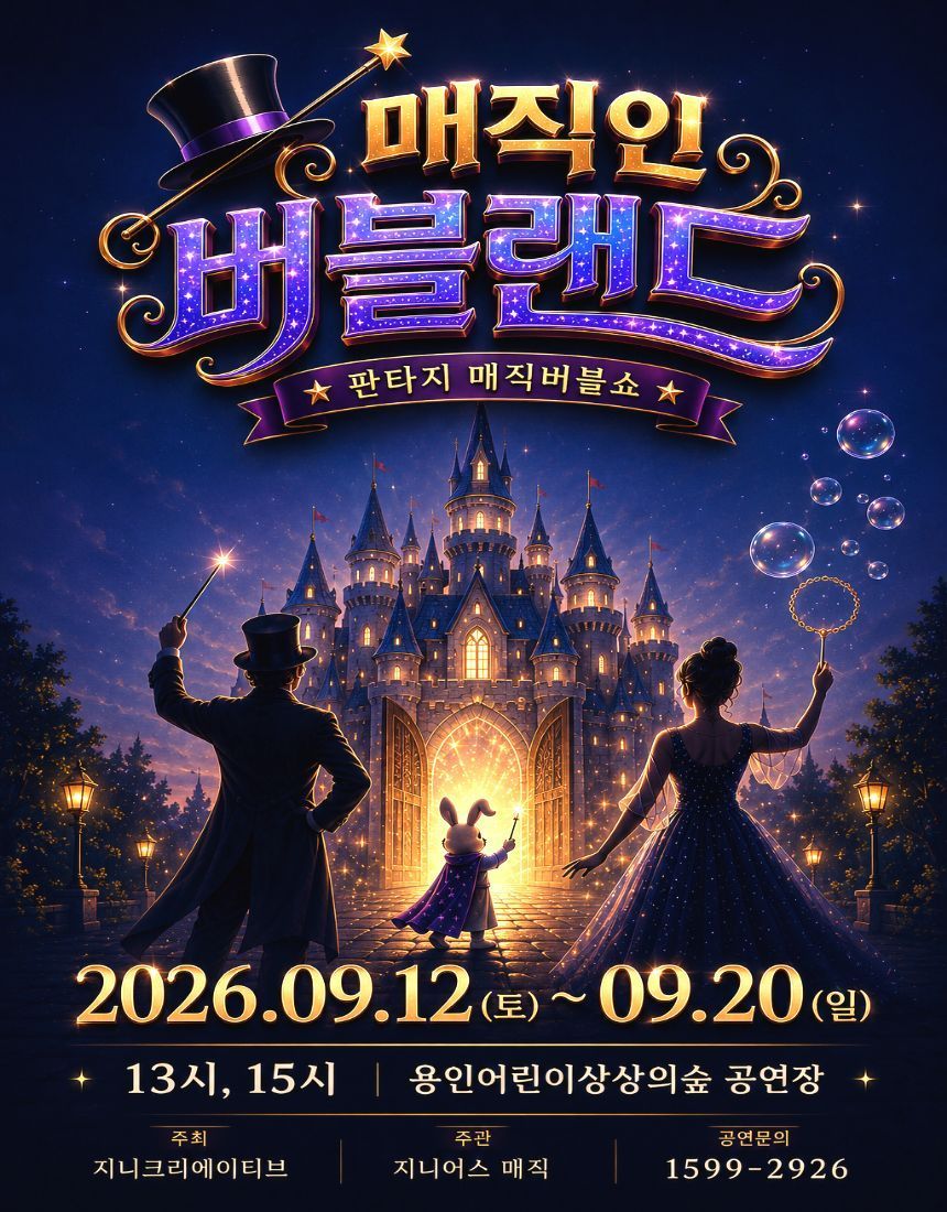 [공연놀이터] 매직인버블랜드 홍보포스터